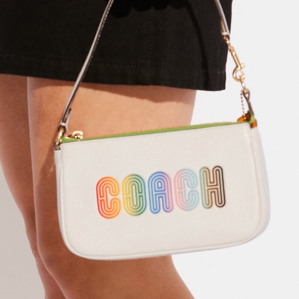Coach Nolita 19 With Rainbow Coach 
Gold/Chalk Multi - Picture 2 of 16